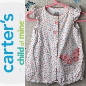 Baby Romper with Pink Butterfly Carter's Child of Mine